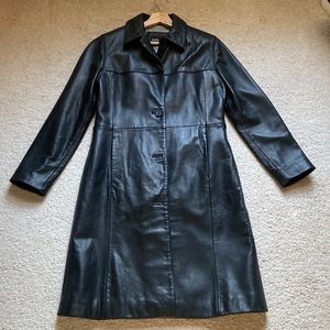 Adler Collection Women’s Leather Trench coat